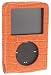 Beautiful, Rich Italian Leather case for the Apple iPod 5G, in Tangerine Croc