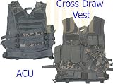Tactical Military Cross Draw Vest With Pistol Belt ACU