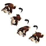 Peluche automate singe fou - Singe qui roule sur lui même qui rit et qui pète avec detecteur de mouvement