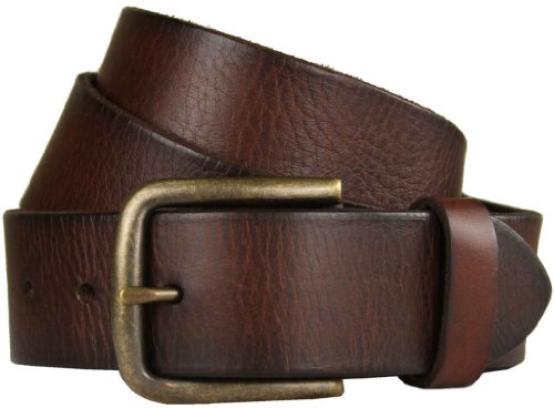 Belts.com JT Vintage Genuine Full-Grain Casual Jean Leather Belt 1 1/2