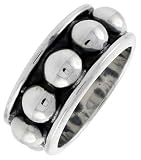 Sterling Silver Hand Made Beaded Ring