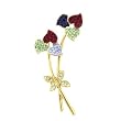 Heart Bouquet Flower Pin Brooch