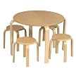 Nordic Table and Chairs Set - Natural