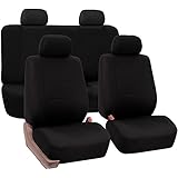 HOLIDAY SALE : FH-FB050114 Flat Cloth Car Seat Covers Black Color