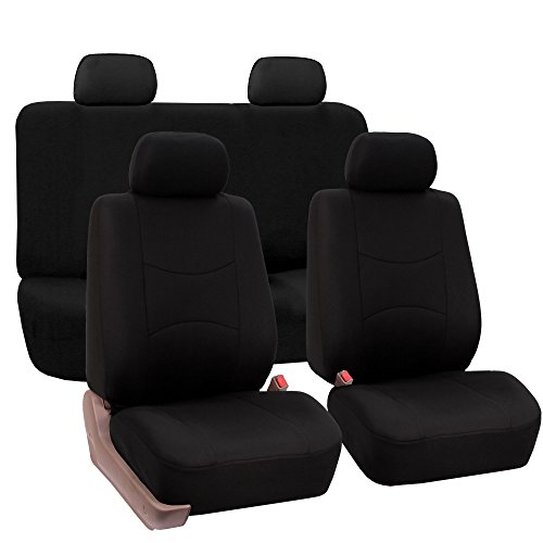 FH-FB050114 Flat Cloth Car Seat Covers Black Color