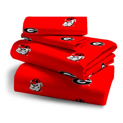 Georgia Bulldogs Sheet Set-Rotary Solid-Twin