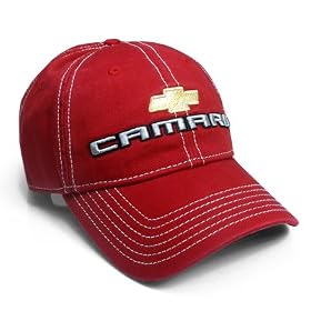 Chevrolet 3D Camaro Red Baseball Cap by Chevrolet Apparel