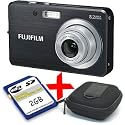 Fuji J15 Digital Camera 8.2MP Zoom Black +Hard Case +2GB SD Bundle