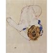 Egon Schiele (Forwards female nude) Art Poster Print - 13x19