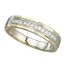 14K Two Tone Gold 1/4 ct. Princess Cut Diamond Wedding Band
