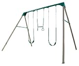 Lifetime Deluxe Freestanding A-Frame Swing Set (Earthtone)