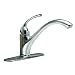 KOHLER K-10411-CP Forte Single Control Kitchen Sink Faucet with Escutcheon and Lever Handle, Polished Chrome