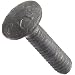 Galvanized Steel Carriage Bolt, Oval Head, 5/16"-18, 3-1/2" Length (Pack of 5)