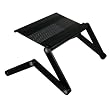 Furinno Adjustable Vented Laptop Table Laptop Computer Desk Portable Bed Tray Book Stand Multifuctional & Ergonomics Design Dual Layer Tabletop up to 17"
