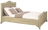 Distressed French Country Chateau Queen Size Bed Painted Antique White