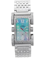 Aqua Master Mens or Womens Flex Bicycle Diamond Watch, 2.75 ctw in stainless Steel and Blue mother of pearl dial