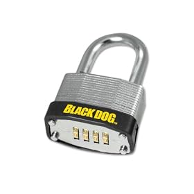 Black Dog 55165 4 Digit Resettable Combination Padlock, 1-3/4 Inch&nbsp;Newest Version