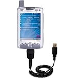 Coiled Power Hot Sync and Charge USB Data Cable w/ Tip Exchange for the T-Mobile iPAQ h6315 - Gomadic Brand