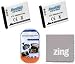 Pack Of 2 LI-42B Batteries for Olympus Stylus 1040 1050w 1060 1070 1200 7000 7010 7020 7030 7040 Tough 3000 TG-310 TG-320 VR310 VR320 VR330 Digital Camera + More!!