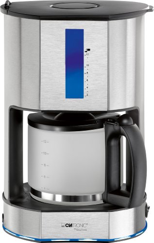 Clatronic 263099 KA 3301 Kaffeemaschine 12-15 Tassen satinierte Kanne, Titanium Preisvergleich