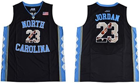 WEENKS Men's Michael Jordan 23 North Carolina Tar Heels 2016 College Basketball Jersey L Black05