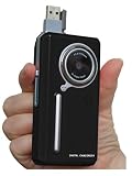Jazz DV152 Black Digital Video Camera / Camcorder / Recorder with 180 degree rotating screen and upto 60 Minutes recording with SD / MMC card support upto 2GB.