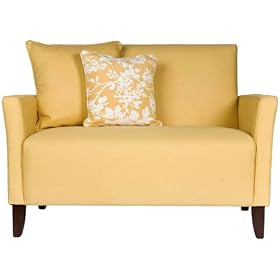angelo:HOME Hepburn Loveseat with 2 Pillows, Golden Honey