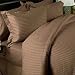 MARRIKAS 300TC Egyptian Cotton CAL KING TAUPE STRIPED Duvet Cover Set