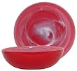 Colorful Art Glass Scarlet Red Veggie Bowl 9 1/4"D, 2 3/4"H