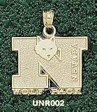 Univ Of Nevada Reno N Wolf Charm/Pendant -14K/10K, Stainless Steel or Gold Plated