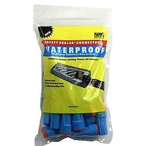 King Safety Products 62225 Waterproof Wire Connectors, Aqua Blue and Red, 20-Pack by 