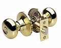 Master Lock BCO0103 Biscuit Keyed Entry Door Hardware with SilvaBond Antimicrobial Protected Finish, Polished Brass