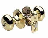 Master Lock BCO0103 Biscuit Keyed Entry Door Hardware with SilvaBond Antimicrobial Protected Finish, Polished Brass