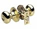 Tools & Hardware : Master Lock BCO0103 Biscuit Keyed Entry Door Hardware with SilvaBond Antimicrobial Protected Finish, Polished Brass
