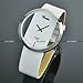 Dalas White Leather Transparent Dial Fashion Lady Girl Wrist Quartz Watch Gift WAA025