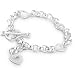 Sterling Silver Hearts with Toggle Bracelet