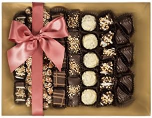 Gourmet Party Chocolate Arrangement with Nuts, Truffles and Chocolate, Thank You Chocolate Plate (Large)