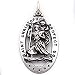 Saint Christopher - Sterling Silver St. Christopher Cut-out Medal Pendant, 19mm x 32mm