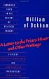 William of Ockham: 'A Letter to the Friars Minor' and Other Writings (Cambridge Texts in the History of Political Thought)