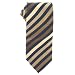 The Tie Cravate Company - Cravate en Soie tissée - Block - Rayé - Navy - Or