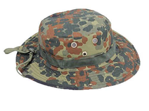 Leegoal Tactical Head Wear/boonie Hat Cap for Wargame,sports,fishing & Other Outdoor Activties (German Flecktarn)