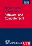 Software- und Computerrecht (Uni-Taschenb�cher M) - Thomas Dreier