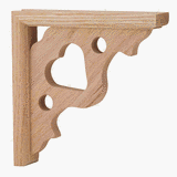Waddell Mfg Co DT600 Decorative Country Heart Bracket