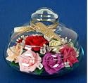 Thai Crafts Rose Soap in Bowl Glass