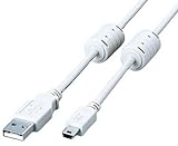 ELECOM tFCgRAtUSB2P[u USB(A)IX-USB(miniB)IX 0.3m x[W USB-M503