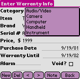 Warranty Manager downloadable Software