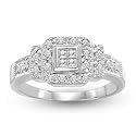Victorian Diamond Ring 1/2ctw