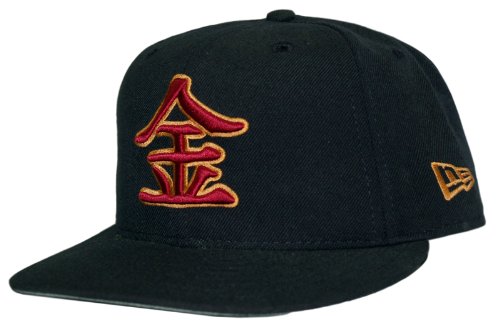 NFL New Era San Francisco 49ers Asian Writing Fitted Hat 100% Wool - Black -Size 6 7/8