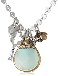 Lucky Brand Chalcedony Charm Necklace, 18"