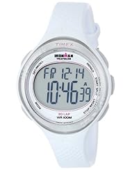 Timex Womens T5K601 Ironman Clear View 30-Lap White Resin Strap Watch